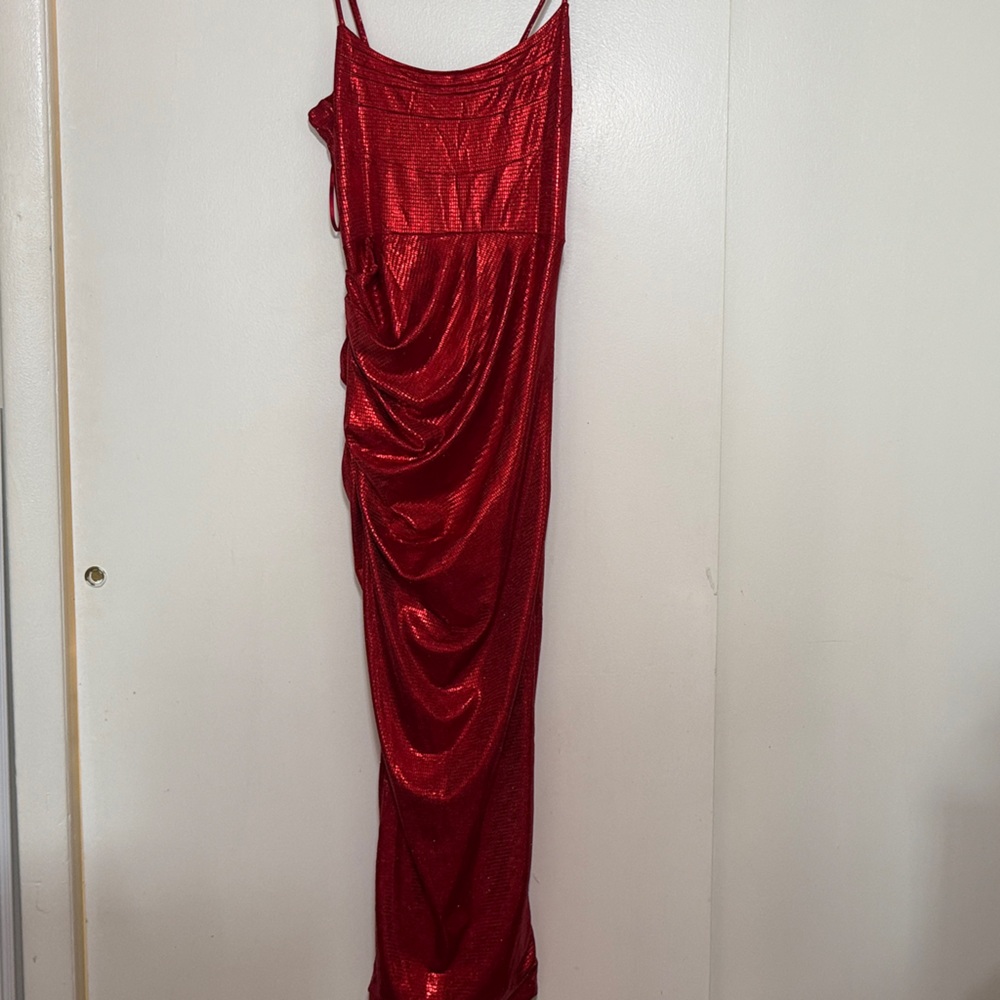 Stunning Red Ruched Dress